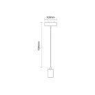 Foglalat E27 230V / 60W Fekete 1m Fém - BH531