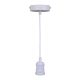 Foglalat E27 230V / 60W Fehér 1m Fém - BH612W