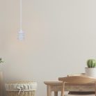 Foglalat E27 230V / 60W Fehér 1m Fém - BH612W