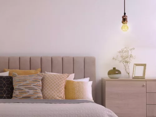 Fém E27 foglalat 1m barna textilkábellel, réz szín, max 60W BH632H