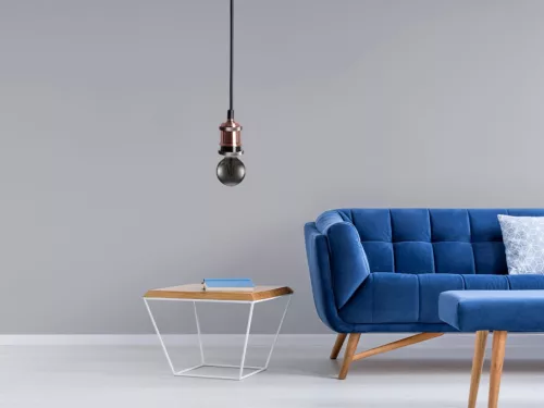 Fém E27 foglalat 60W, 1m kábel, antik réz - BH642B