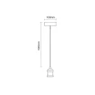 Fém E27 foglalat 60W, 1m kábel, antik réz - BH642B