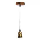 Fém E27 foglalat 60W, 1m kábel, antikarany - BH652B