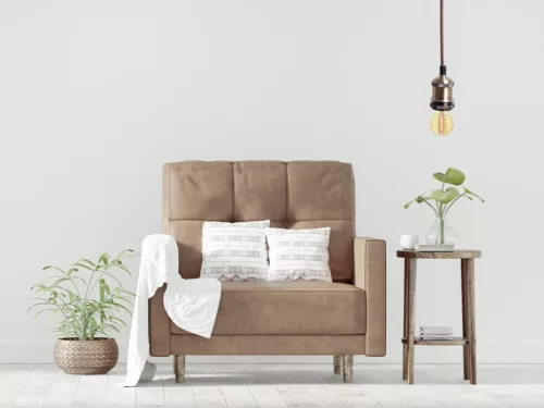 Fém E27 foglalat 60W, 1m kábel, bronz - BH662H