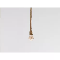   Fém E27 foglalat természetes kötél bevonattal, 1m kábel, max. 60W - BH671-1