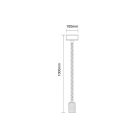 Foglalat E27 230V / 60W Kötél / Természetes 1m Fém - BH671-1