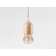 Fém E27 foglalat természetes fa kivitelben, 1,5m textil kábellel, max. 60W - BH681H