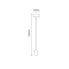 Foglalat E27 230V / 60W Fa / Természetes 1,5m Fa - BH681H
