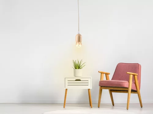 Fém E27 foglalat természetes fa kivitelben, 1,5m textil kábellel, max. 60W - BH681H