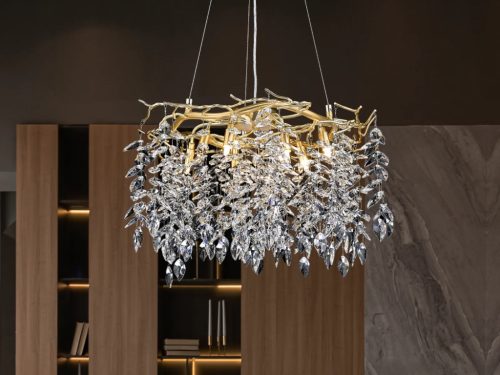 Luxus kristály függőlámpa 360W, 9x G9 foglalat, 60cm Ø, 230V, IP20 - CA011/600