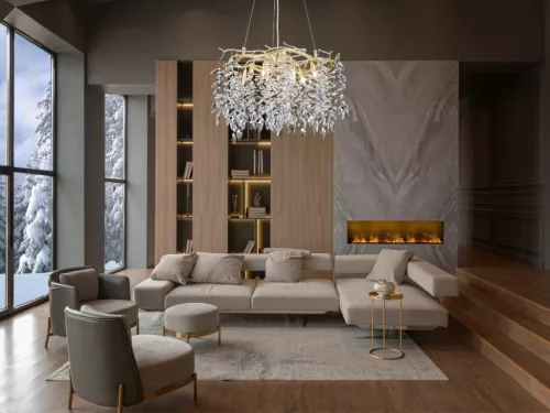 Luxus kristály függőlámpa 360W, 9x G9 foglalat, 60cm Ø, 230V, IP20 - CA011/600