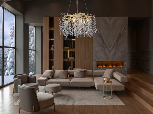 Luxus kristály függőlámpa 360W, 9x G9 foglalat, 60cm Ø, 230V, IP20 - CA011/600