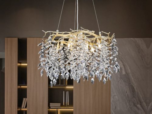 Luxus kristály függőlámpa 360W, 9x G9 foglalat, 60cm Ø, 230V, IP20 - CA011/600
