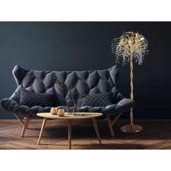   Luxus kristály állólámpa 200W, 5x G9 foglalat, 70cm Ø, 230V, IP20 - CA011/F