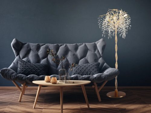 Luxus kristály állólámpa 200W, 5x G9 foglalat, 70cm Ø, 230V, IP20 - CA011/F