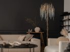 Luxus kristály állólámpa 200W, 5x G9 foglalat, 70cm Ø, 230V, IP20 - CA021/F