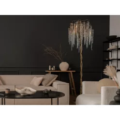   Luxus kristály állólámpa 200W, 5x G9 foglalat, 70cm Ø, 230V, IP20 - CA021/F