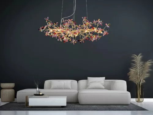 Luxus kristály függőlámpa 520W, 13x G9 foglalat, 120cm, 230V, IP20 - CA032/1200L