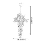 Luxus kristály függőlámpa 1200W, 30x G9 foglalat, 120cm Ø, 230V, IP20 - CA032/2000H