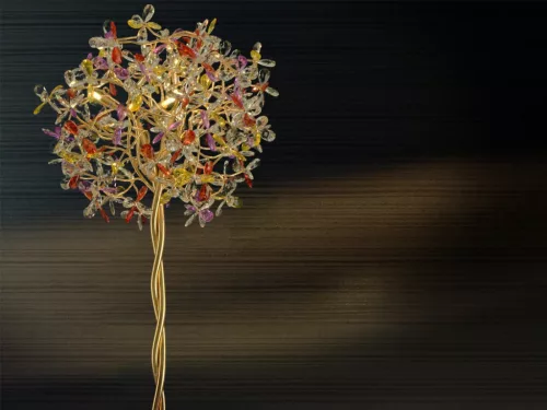 Luxus kristály állólámpa 200W, 5x G9 foglalat, 55cm Ø, 230V, IP20 - CA032/F