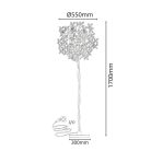 Luxus kristály állólámpa 200W, 5x G9 foglalat, 55cm Ø, 230V, IP20 - CA032/F