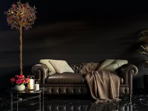 Luxus kristály állólámpa 200W, 5x G9 foglalat, 55cm Ø, 230V, IP20 - CA032/F