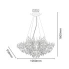 Luxus kristály függőlámpa 11xG9, 1000x550x750 mm, 440W, állítható magasság - CA061/1000L