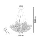 Luxus kristály függőlámpa 11xG9, 1000x550x750 mm, 440W, állítható magasság - CA061/1000L