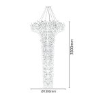 Luxus kristály függőlámpa 1640W, G9 foglalat, 130cm Ø, 230V, IP20 - CA061/2300H