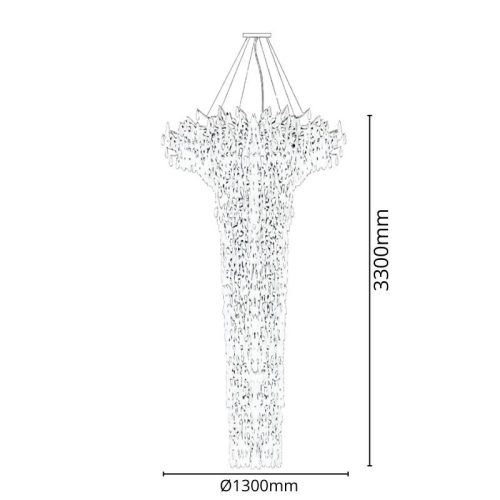 Luxus kristály függőlámpa 1640W, G9 foglalat, 130cm Ø, 230V, IP20 - CA061/2300H