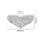 Luxus kristály mennyezeti csillár 12xG9, Ø800 mm, 480W, IP20 - CA061/800C