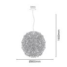 Luxus kristály függőlámpa 24xG9, Ø800 mm, 960W, állítható magasság, IP20 - CA061/800G