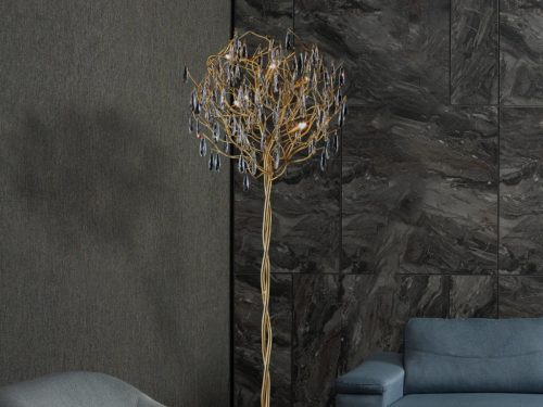 Luxus kristály állólámpa 5xG9, Ø550x1700x300 mm, 200W, IP20 - CA061/F