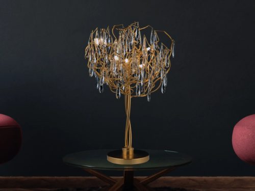 Luxus kristály asztali lámpa 5xG9, Ø450x750x220 mm, 200W, IP20 - CA061/T