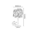 Luxus kristály asztali lámpa 5xG9, Ø450x750x220 mm, 200W, IP20 - CA061/T