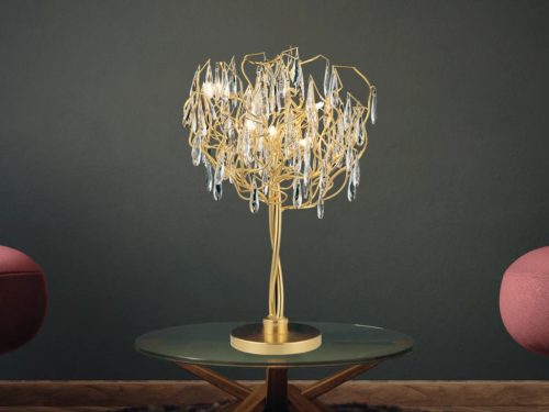 Luxus kristály asztali lámpa 5xG9, Ø450x750x220 mm, 200W, IP20 - CA061/T