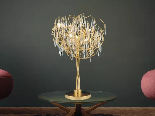 Luxus kristály asztali lámpa 5xG9, Ø450x750x220 mm, 200W, IP20 - CA061/T