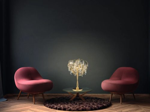 Luxus kristály asztali lámpa 5xG9, Ø450x750x220 mm, 200W, IP20 - CA061/T