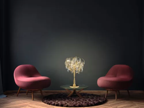 Luxus kristály asztali lámpa 5xG9, Ø450x750x220 mm, 200W, IP20 - CA061/T