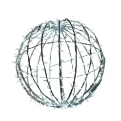   LED 3D karácsonyi dekoráció fehér golyó 19W, 800x800 mm, 6500K hideg fehér, IP65 - CH6