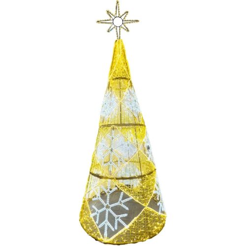 LED 3D karácsonyfa dekoráció 320W, 1800x1800x4000 mm, 3000K-6500K, IP65 - CH7