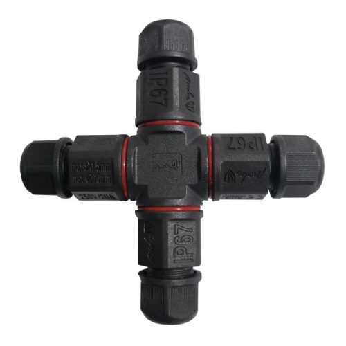 Csatlakozó IP67, 250V, 20A, 4x3x1,5mm kábelhez, földbe süllyeszthető - CW134