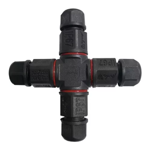 Csatlakozó IP67, 250V, 20A, 4x3x1,5mm kábelhez, földbe süllyeszthető - CW134