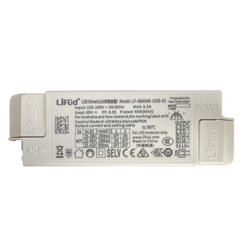 LED dimmelhető meghajtó 0-10V, 40W - D01040W