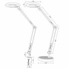LED asztali lámpa 8W 400lm 4000K IP20 ABS fekete - DL1203/B