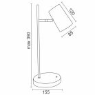 LED asztali lámpa 5W dimmelhető, 300 lm, 4000K semleges fehér, IP20 fehér - DL1205/W