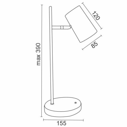 LED asztali lámpa 5W dimmelhető, 300 lm, 4000K semleges fehér, IP20 fehér - DL1205/W