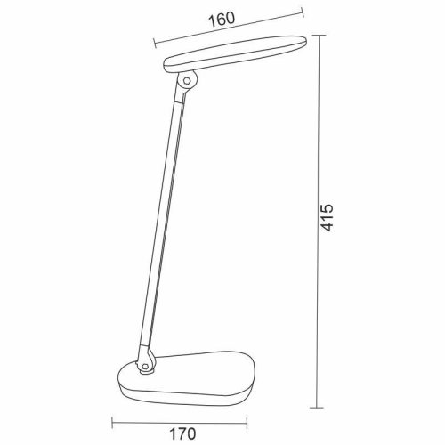 LED asztali lámpa 5W dimmelhető, 300 lm, 4000K semleges fehér, IP20 fehér - DL1207/W