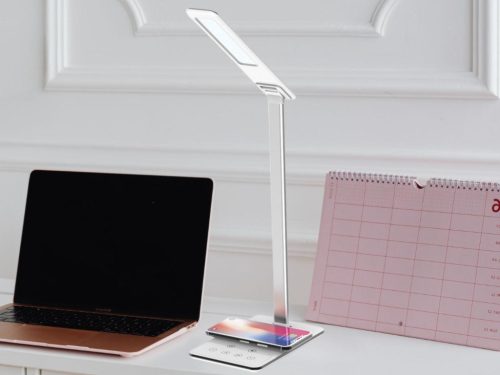 LED asztali lámpa JOY 6W dimmelhető USB vezeték nélküli töltés - DL2301/W