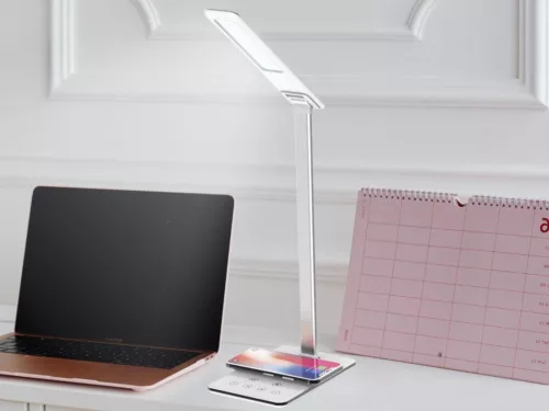 LED asztali lámpa JOY 6W dimmelhető USB vezeték nélküli töltés - DL2301/W